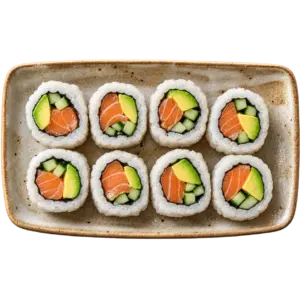 california saumon avocat concombre