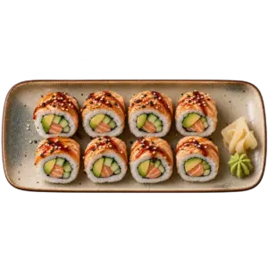 dragon roll saumon avocat