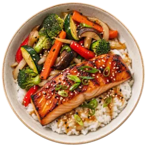 saumon teriyaki riz japonais